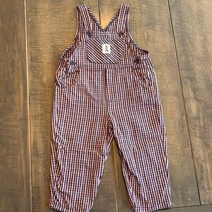 Vintage plaid overalls